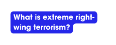 What is extreme right wing terrorism