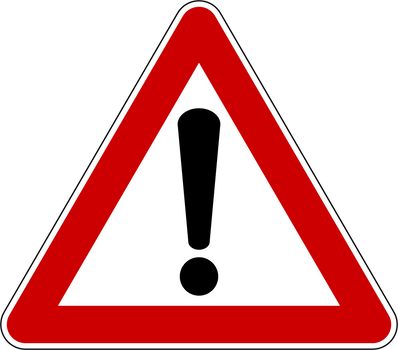 Warning Road Sign 